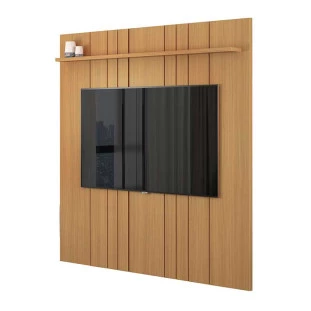 Painel Ripado Para TV 75 Polegadas 180cm Clean 1.8 EDN Freijo