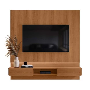 Painel Para TV 70 Polegadas 180cm Com LED Paris Lukaliam Jequitiba