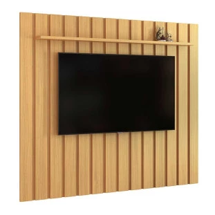 Painel Ripado Para TV 75 Polegadas 180 x 170 Brise EDN Freijo