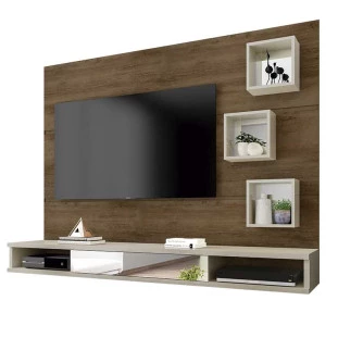 Painel Para Sala TV até 42 Viena RV Móveis Freijó/Off White
