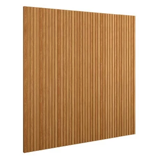 Placa Painel Ripado Parede 252cm x 250cm Bali Lukaliam Freijo