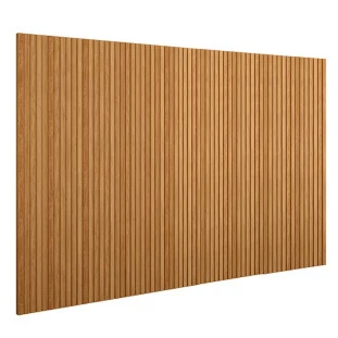 Placa Painel Ripado Parede 378cm x 250cm Bali Lukaliam Freijo