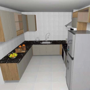 Projeto Cozinha Modulada Felipe Robel Hanover/Fendi