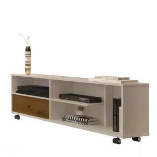 Rack Para TV até 60 Polegadas 5808 JB Bechara Pérola/Caramelo