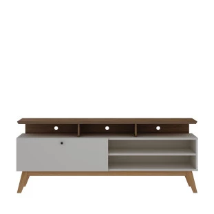 Rack Para Sala Estar TV até 65 Arizona 1.6 Gelius Off White/ Madeirado
