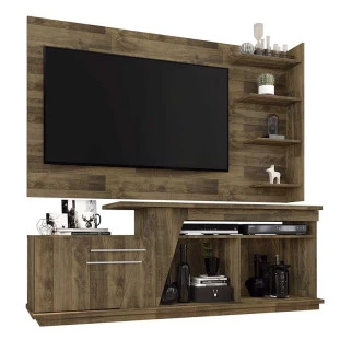 Rack Caribean com Painel Chicago RV Móveis Amadeirado