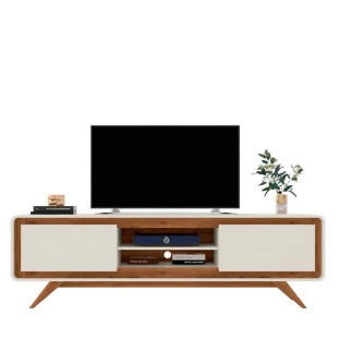 Rack Para Sala TV 65 Channel Fabrimoveis Off White/Nature