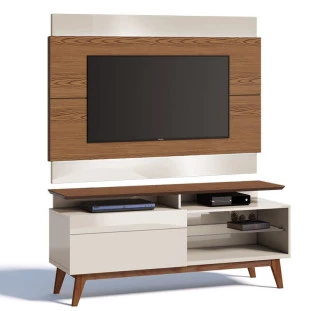 Rack com Painel Para TV Classic Mais 1G 1.4 Imcal Freijo/Off White