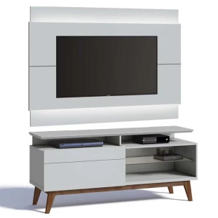 Rack com Painel Para TV Classic Mais 1G 1.4 Com LED Imcal Branco