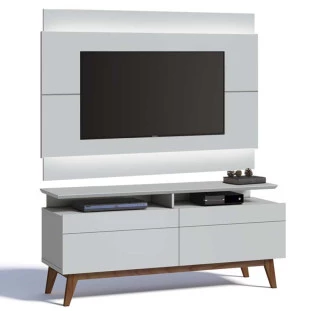 Rack com Painel Para TV Classic Mais 2G 1.4 Com LED Imcal Branco