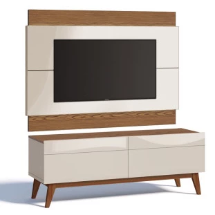 Rack com Painel Para TV Classic 2G 1.4 Imcal Off White/Freijo