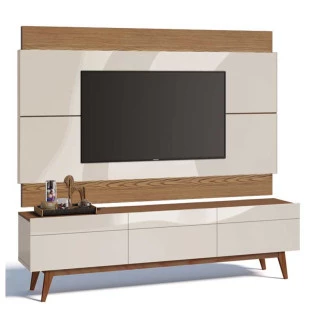 Rack com Painel Para TV Classic 3G 1.8 Imcal Off White/Freijo