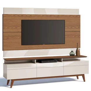 Rack com Painel Para TV Classic 3G Mais 2.2 Imcal Freijo/Off White