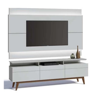 Rack com Painel Para TV Classic Mais 3G 1.8 Com LED Imcal Branco