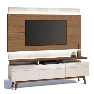 Rack com Painel Para TV Classic Mais 3G 1.8 Com LED Imcal Freijo/Off White