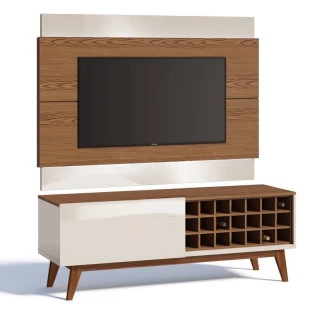Rack com Painel Para TV Classic AD 1.4 Imcal Freijo/Off White