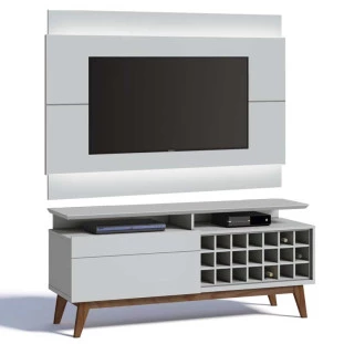 Rack com Painel Para TV Classic Mais AD 1.4 Com LED Imcal Branco