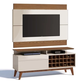 Rack com Painel Para TV Classic Mais AD 1.4 Imcal Off White/Freijo