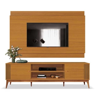 Rack Com Painel Legacy 2.0 Para TV 75 Polegadas EDN Cedro Natural