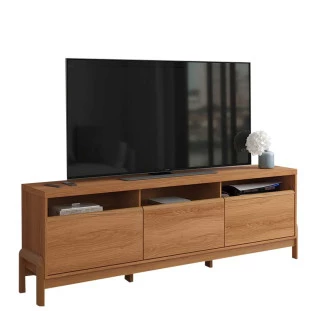 Rack Bancada Sala 190cm Para TV 75 Polegadas Elegance 1.90 Lukaliam Jequitiba