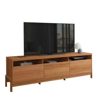 Rack Bancada Sala 214cm Para TV 75 Polegadas Elegance 2.14 Lukaliam Jequitiba
