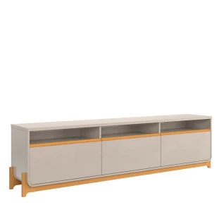 Rack Para TV 75 Polegadas 213cm Lion Lukaliam Off White/Freijo