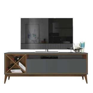 Rack Sala Para TV até 65 Polegadas Merlot 180 EDN Grafite/Naturale