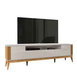 Rack Para Sala Ripado 2.2 TV Até 75 Pol Brunt EAX Móveis Fendi/Freijo