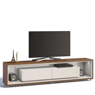Rack Para TV 65 Polegadas Ópera 2.2 Imcal Off White/Freijó
