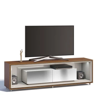 Rack Para TV 65 Polegadas Ópera com Espelho 1.8 Imcal Off White/Freijó