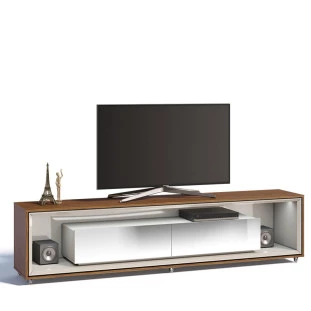 Rack Para TV 65 Polegadas Ópera com Espelho 2.2 Imcal Off White/Freijó