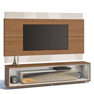 Rack Ópera Espelho com Painel Para TV Classic 1.8 Imcal Freijo/Off White