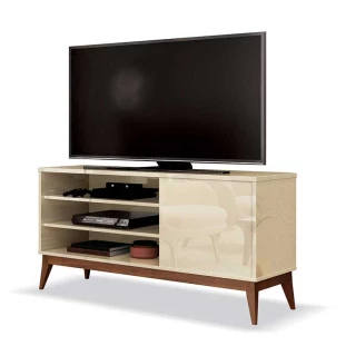 Rack Pequeno 116cm Retrô Para TV 42 Polegadas Vinci EDN Off White
