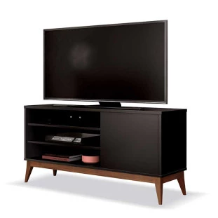 Rack Pequeno 116cm Retrô Para TV 42 Polegadas Vinci EDN Preto