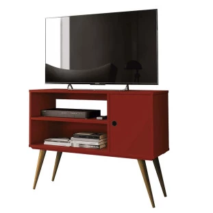 Rack Retrô Pequeno Para TV 37 Reale EDN Vermelho