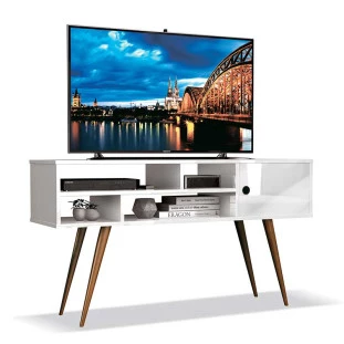 Rack Retrô Para TV até 50 Kenzo EDN Branco