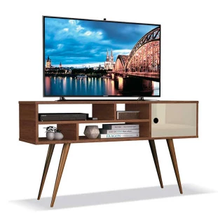 Rack Retrô Para TV até 50 Kenzo EDN Naturale/Off White