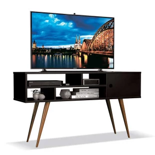 Rack Retrô Para TV até 50 Kenzo EDN Preto