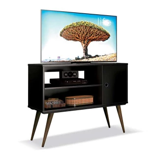 Rack Retrô Pequeno Para TV 37 Reale EDN Preto
