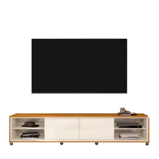 Rack Para TV Grande 260cm 75 Polegadas Thor 2.6 EDN Cedro/Off White