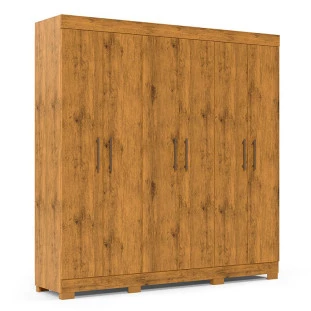 Guarda Roupa Casal 200cm 6 Portas 3 Gavetas Madri Gelius Madeirado