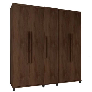 Guarda Roupa Casal 228cm 5 Portas Munique RV Móveis Noce