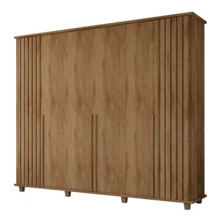Guarda Roupa Ripado Casal 6 Portas 240cm França RV Móveis Cinamomo