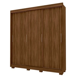 Guarda Roupa Solteiro 3 Portas Correr Viena Gelius Nogueira