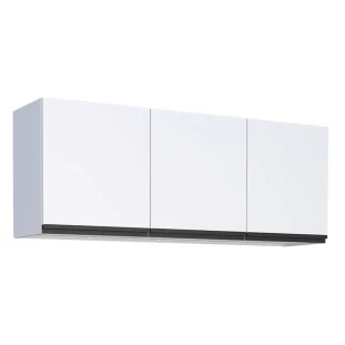 Armário Aéreo Aço 3 Portas Cozinha Gaia 150cm Cozimax Branco