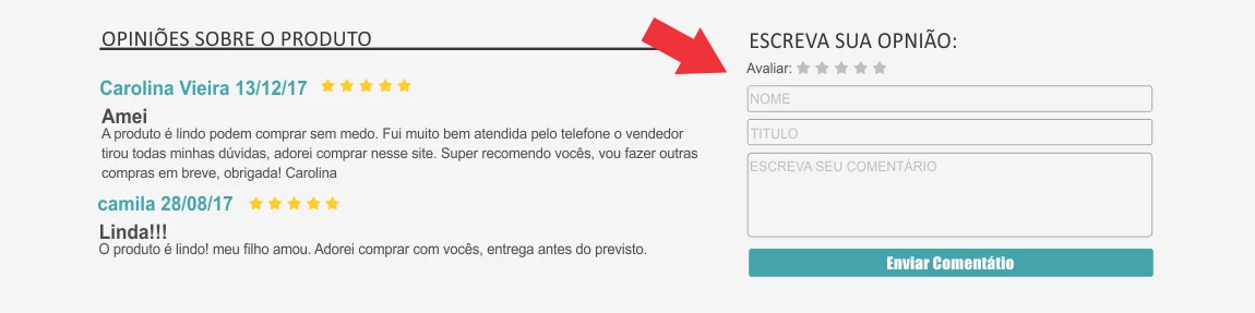 Comentar Produto | Loja de Móveis Online
